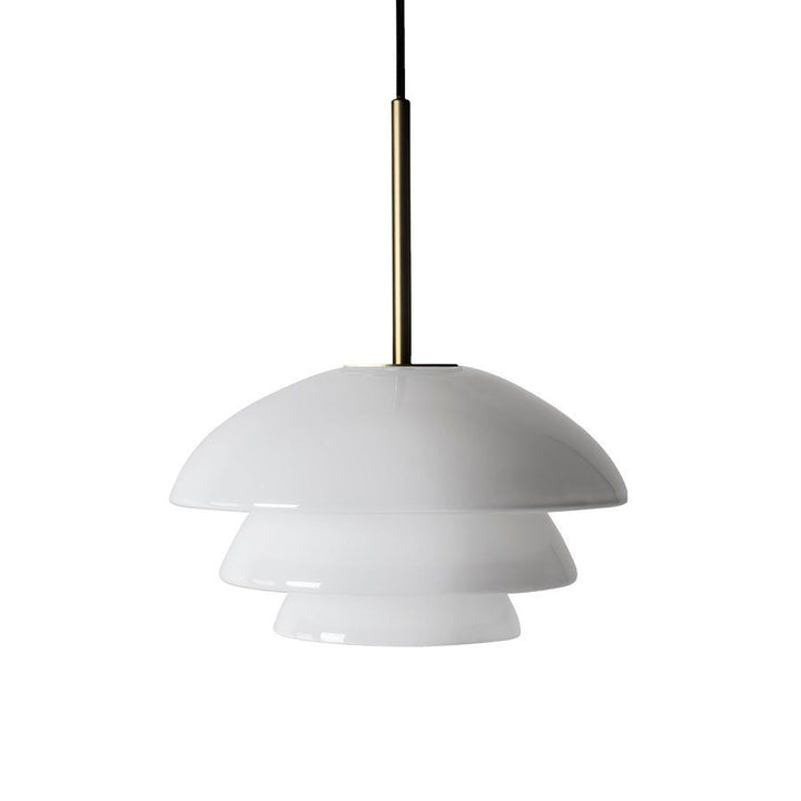 Arkivlampe 4006 Small - Hvit - Matt Messing-Takpendler-Hadeland Glassverk-Opal / Matt messing-Hak__HG280-4006-1010-Matt-Messing-Lightup.no