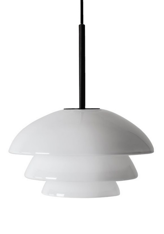 Arkivlampe 4006 Small - Hvit - Matt Sort-Takpendler-Hadeland Glassverk-Hvit-Hak__280-4006-1010-Matt-Sort-Lightup.no
