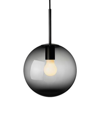 Arkivlampe 4014 25 cm - Grå - Sort-Takpendler-Hadeland Glassverk-Hak__HG250-4014-2233-Sort-Lightup.no