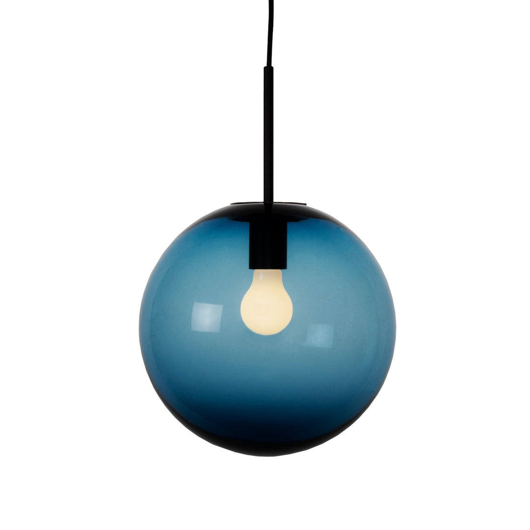 Arkivlampe 4014 30 cm - Blå - Svart-Takpendler-Hadeland Glassverk-Blå / Svart-Hak__HG300-4014-1003-SORT-Lightup.no