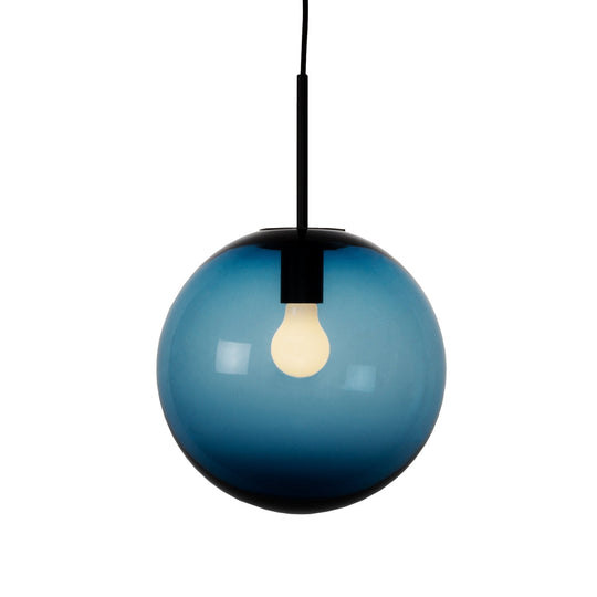 Arkivlampe 4014 30 cm - Blå - Svart-Takpendler-Hadeland Glassverk-Blå / Svart-Hak__HG300-4014-1003-SORT-Lightup.no