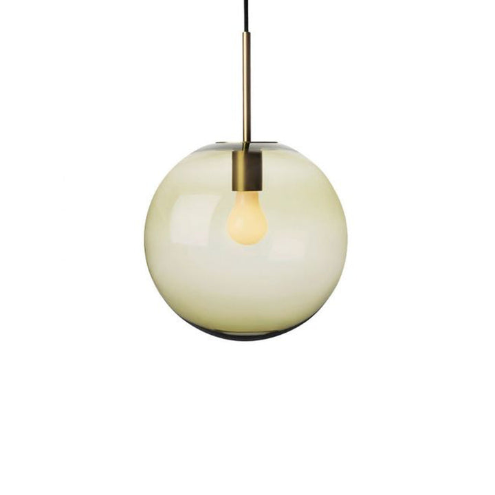 Arkivlampe 4014 30 cm - Oliven - Messing-Takpendler-Hadeland Glassverk-Grønn / Messing-Hak__HG300-4014-1004-Messing-Lightup.no