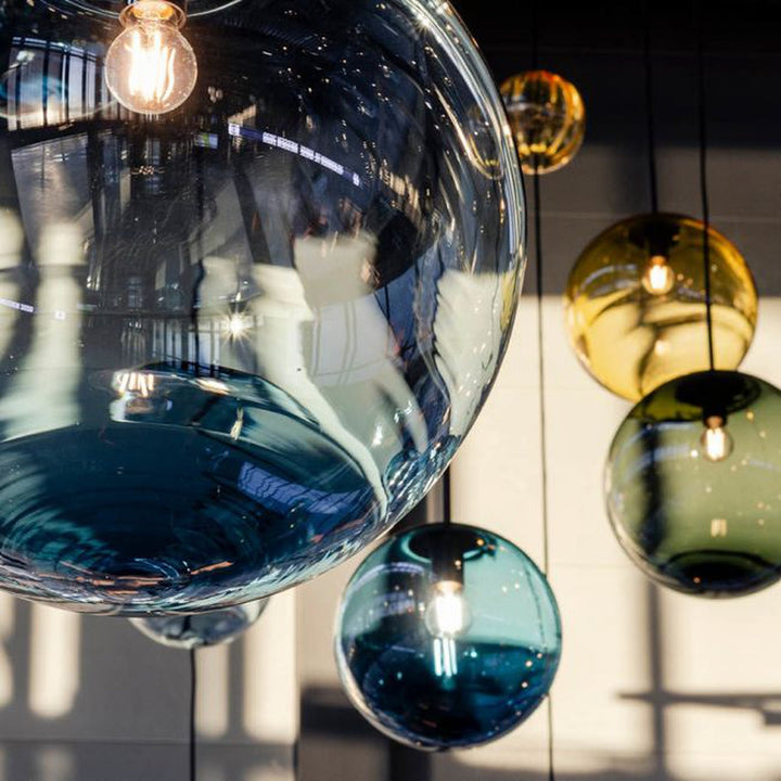 Arkivlampe 4014 40 cm - Blå - Stål-Takpendler-Hadeland Glassverk-Blå / Stål-Hak__HG400-4014-1003-STÅL-Lightup.no