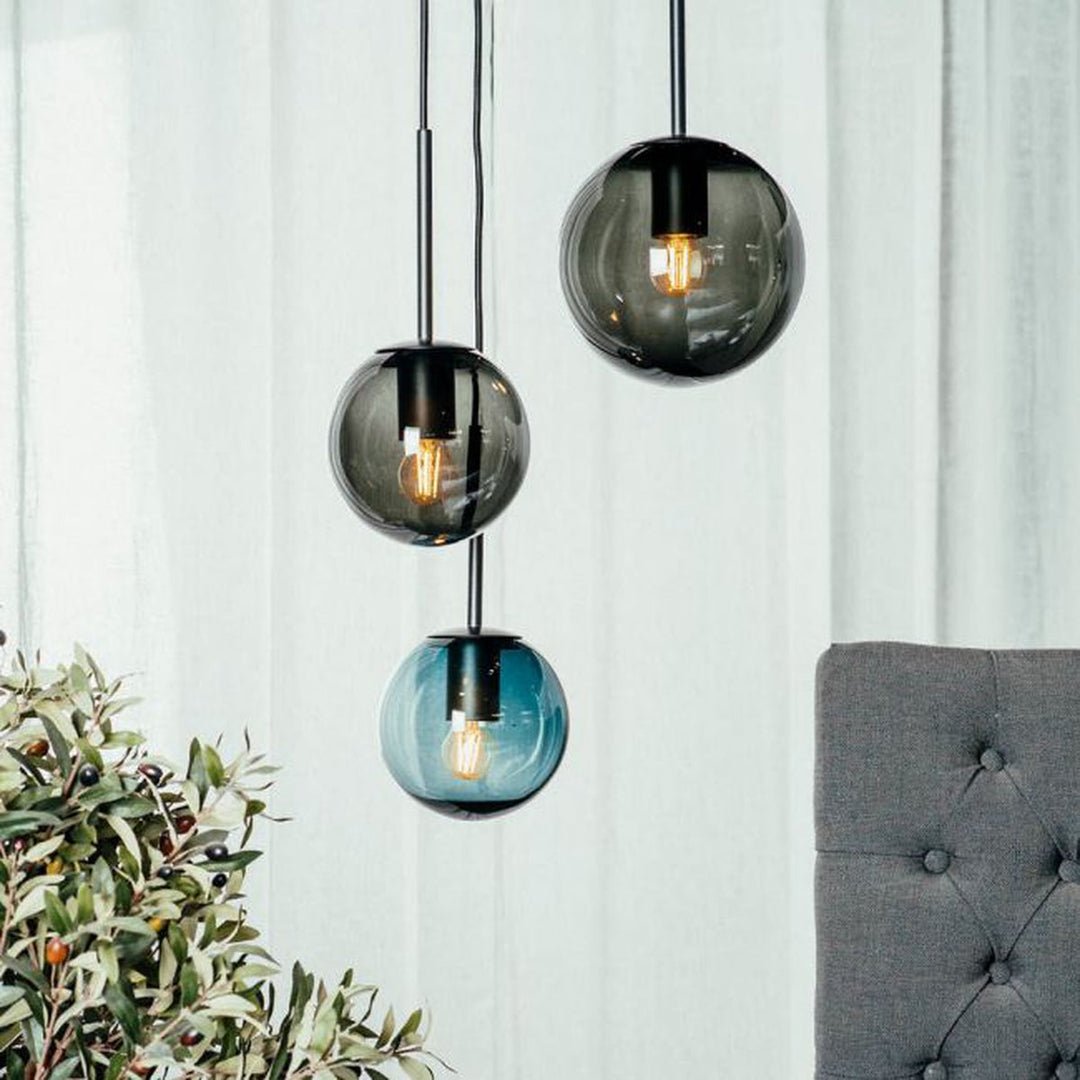 Arkivlampe 4014 40 cm - Blå - Stål-Takpendler-Hadeland Glassverk-Blå / Stål-Hak__HG400-4014-1003-STÅL-Lightup.no