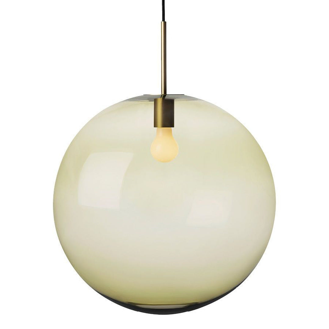 Arkivlampe 4014 50 cm - Oliven - Messing-Takpendler-Hadeland Glassverk-Grønn / Messing-Hak__HG500-4014-1004-Messing-Lightup.no