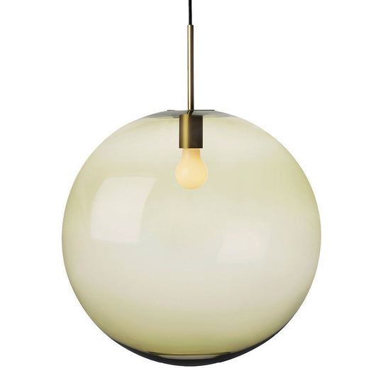 Arkivlampe 4014 50 cm - Oliven - Messing-Takpendler-Hadeland Glassverk-Grønn / Messing-Hak__HG500-4014-1004-Messing-Lightup.no