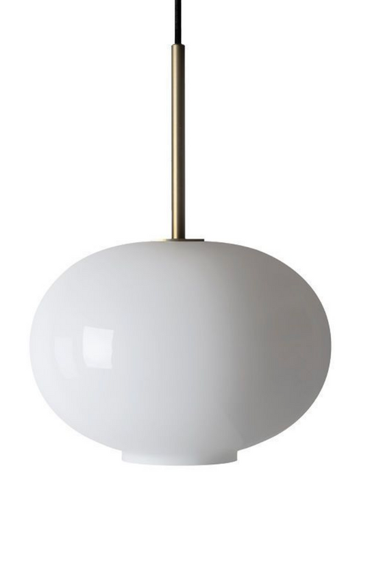 Arkivlampe 4169 - Small - Hvit - stål-Takpendler-Hadeland Glassverk-Opal / Stål-Hak__HG250-4169-1010-stål-Lightup.no