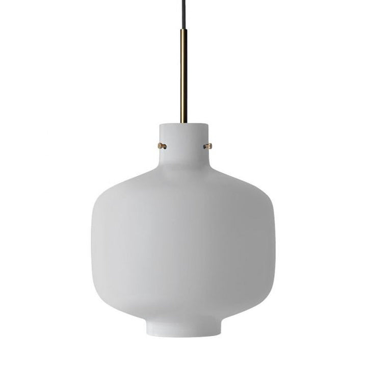 Arkivlampe 4180 - Large - Hvit Matt - Messing-Takpendler-Hadeland Glassverk-Opal / Matt messing-Hak__HG300-4180-1015-Matt-Messing-Lightup.no