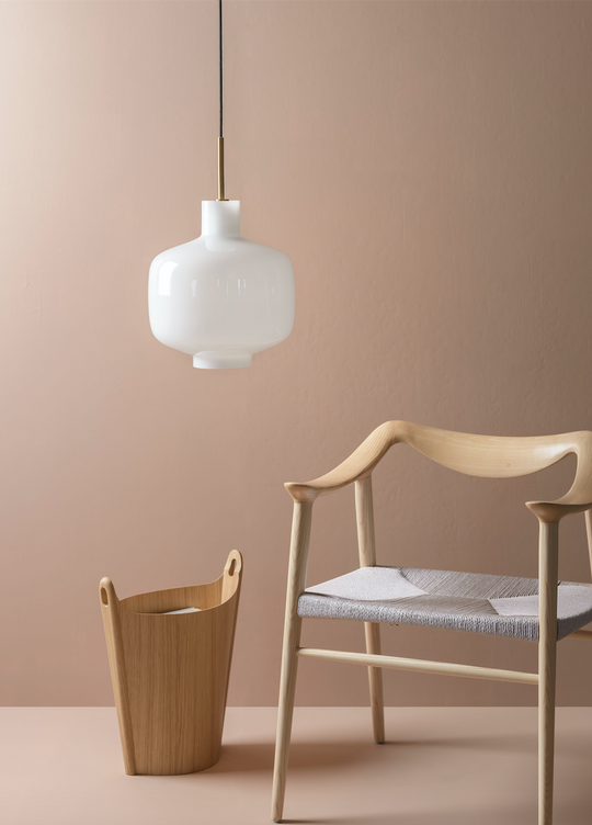 Arkivlampe 4180 - Large - Hvit - Stål-Takpendler-Hadeland Glassverk-Opal / Stål-Hak__HG300-4180-1010-Stål-Lightup.no