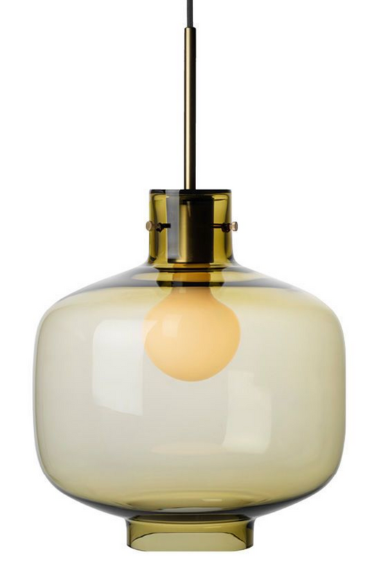 Arkivlampe 4180 - Large - Oliven - Stål-Takpendler-Hadeland Glassverk-Grønn / Stål-Hak__HG300-4180-1004-Stål-Lightup.no