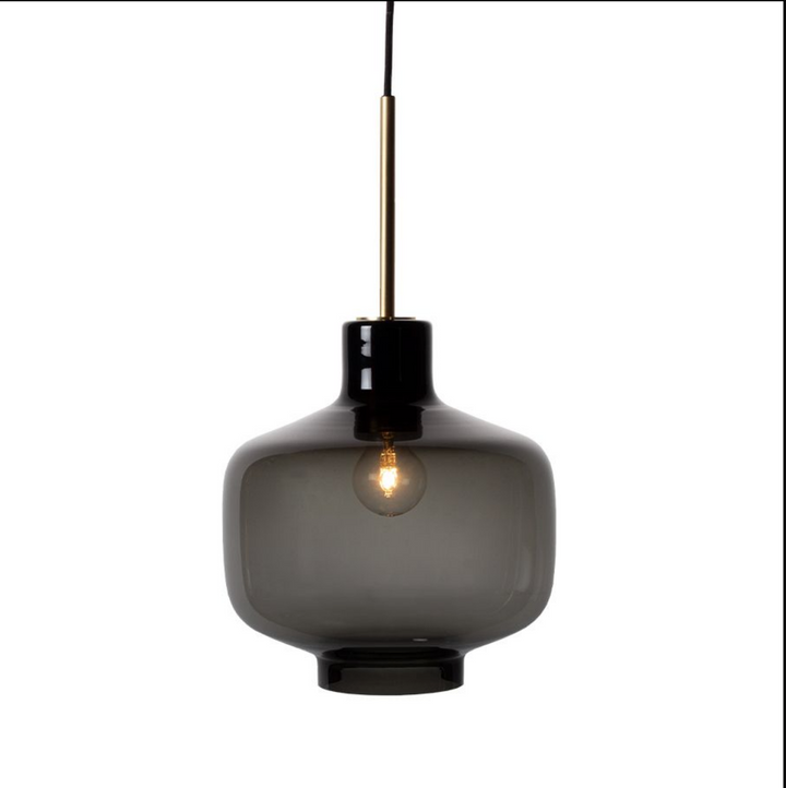 Arkivlampe 4180 - Large - Røykfarget - Matt Messing-Takpendler-Hadeland Glassverk-Røyk / Matt Messing-Hak__HG300-4180-2233-Matt-Messing-Lightup.no