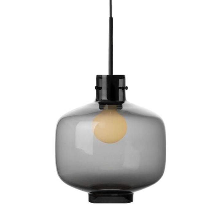 Arkivlampe 4180 - Large - Røykfarget - Matt Sort-Takpendler-Hadeland Glassverk-Røyk / Matt Svart-Hak__HG300-4180-2233-Matt-Sort-Lightup.no