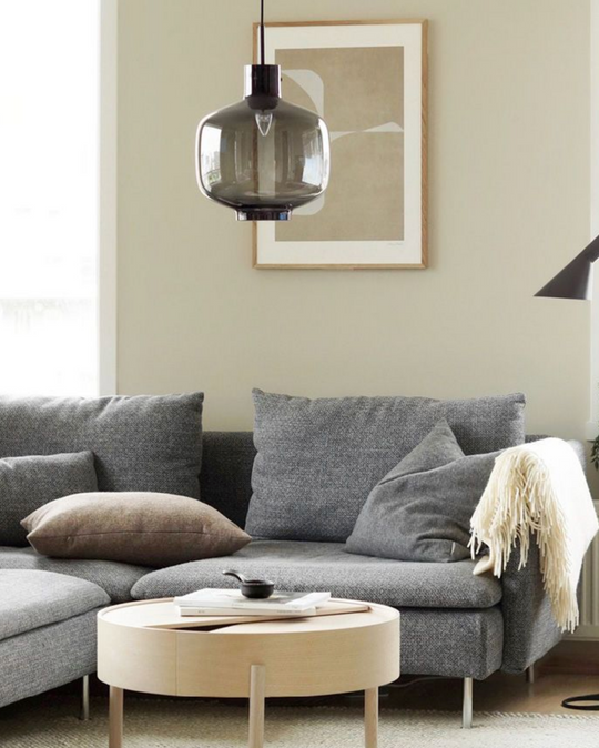 Arkivlampe 4180 - Large - Røykfarget - Stål-Takpendler-Hadeland Glassverk-Stål-Hak__HG300-4180-2233-Stål-Lightup.no