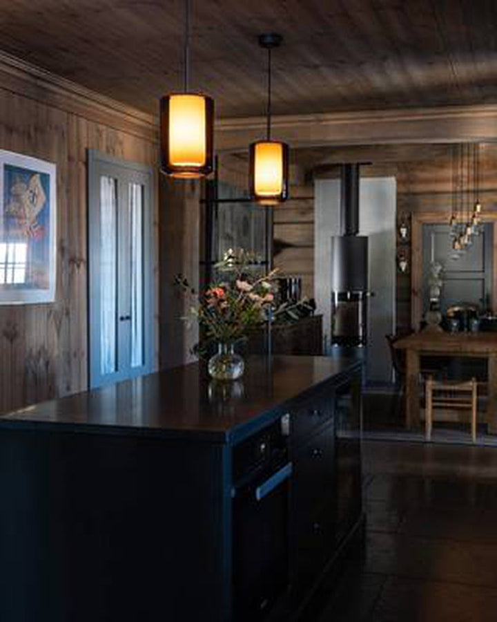 Arkivlampe 4245 - Sort-Takpendler-Hadeland Glassverk-Hvit-Hak__HG248-4245-2233-Sort-Lightup.no