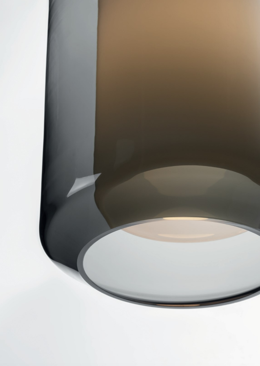 Arkivlampe 4245 - Stål-Takpendler-Hadeland Glassverk-Opal / Stål-Hak__HG248-4245-2233-Stål-Lightup.no