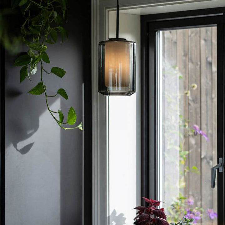 Arkivlampe 4245 - Stål-Takpendler-Hadeland Glassverk-Opal / Stål-Hak__HG248-4245-2233-Stål-Lightup.no