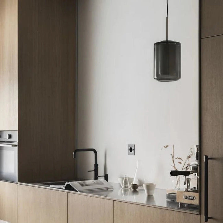 Arkivlampe 4245 - Stål-Takpendler-Hadeland Glassverk-Opal / Stål-Hak__HG248-4245-2233-Stål-Lightup.no