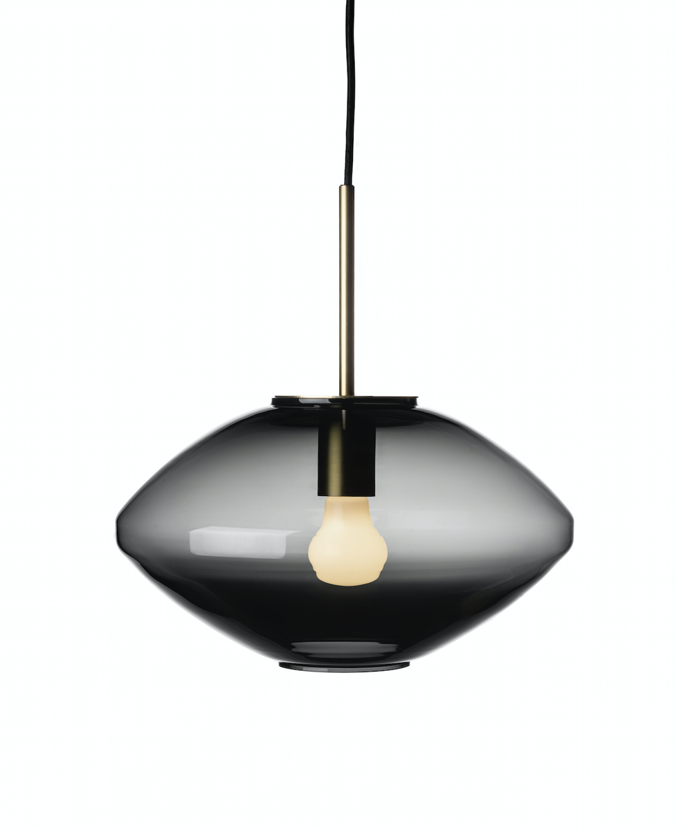Arkivlampe 4280 - Grå - Matt Messing-Takpendler-Hadeland Glassverk-Grå / Matt Messing-Hak__HG350-4280-2233-Matt-Messing-Lightup.no