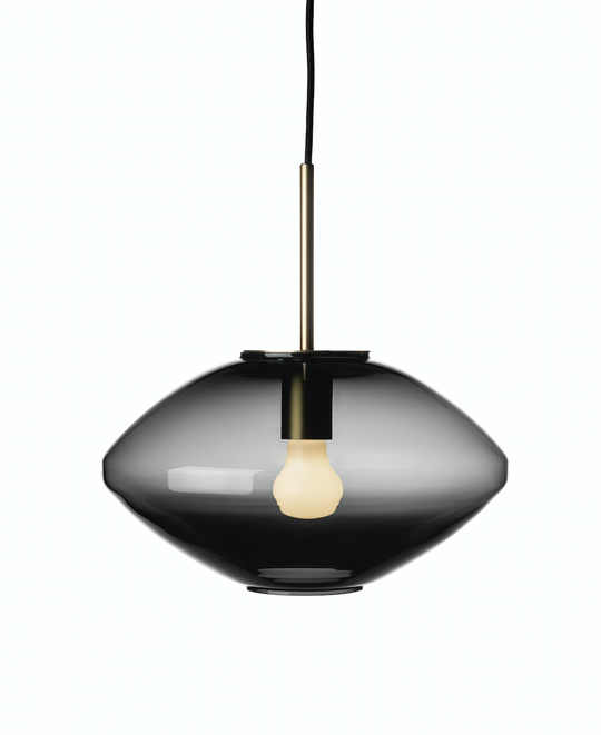 Arkivlampe 4280 - Grå - Matt Messing-Takpendler-Hadeland Glassverk-Grå / Matt Messing-Hak__HG350-4280-2233-Matt-Messing-Lightup.no
