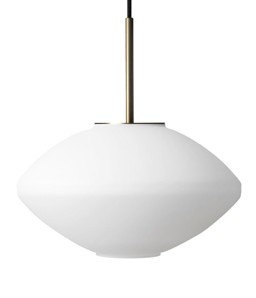 Arkivlampe 4280 Matt Hvit Sandblåst - Messing-Takpendler-Hadeland Glassverk-Matt hvit / Messing-Hak__HG350-4280-1015-Messing-Lightup.no