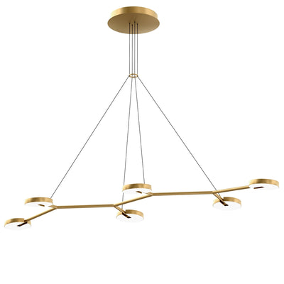 Arm 6 takpendel 6x12W dimbar - Messingfarget-Takpendler-Design by Grönlund-1780-52-Lightup.no