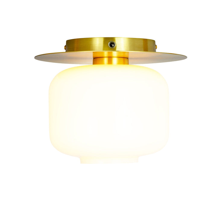 Arp taklampe 20 cm - Opal/Messingfarget-Taklamper-Dyberg Larsen-DL-8259-Lightup.no