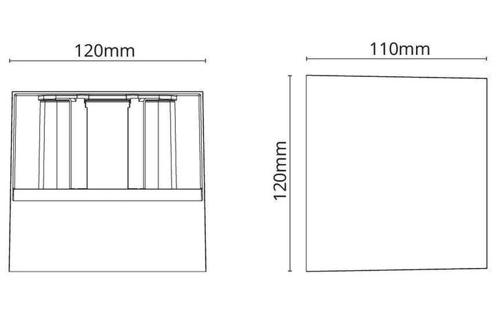 Artes vegglampe utendørs IP44 3000K dimbar - Grafitt-Utebelysning vegg opp og ned-Sg Armaturen As-3102594-Lightup.no