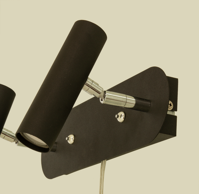 Artic vegglampe dobbel 2x6W Dimbar - Svart-Vegglamper-Aneta Lighting-60101-15-Lightup.no