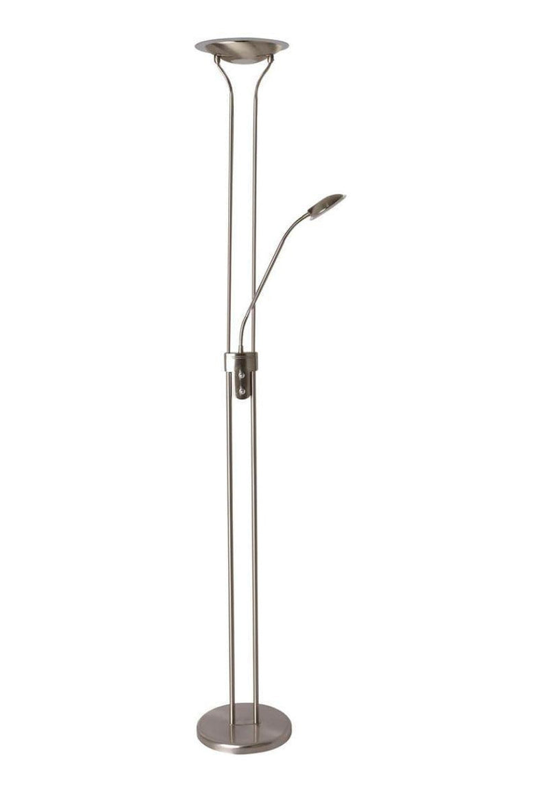 Aruba gulvlampe uplight med lesearm led - Stål-Gulvlamper-Scanlight-168938-Lightup.no