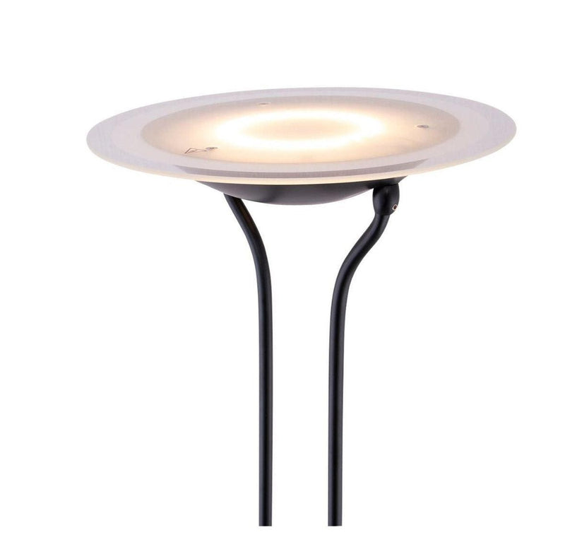 Aruba gulvlampe uplight med lesearm led - Svart-Gulvlamper-Scanlight-168937-Lightup.no