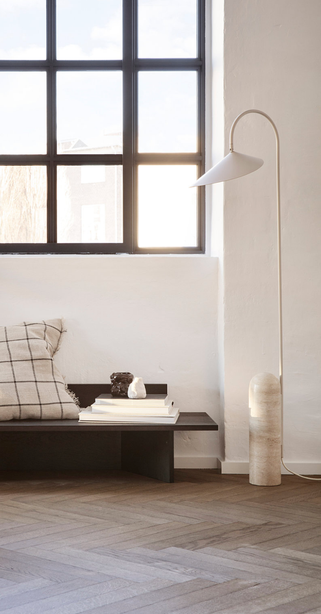 Arum gulvlampe - cashmere-Gulvlamper-Ferm Living-Marmor / Beige-Feg__110167693-Lightup.no