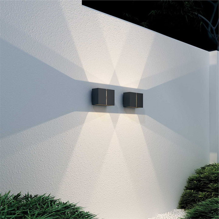 Ask vegglampe opp/ned utendørs 11W 2700K IP65 - Svart-Utebelysning vegg opp og ned-LOOM Design-Svart-LF-807-001-Lightup.no