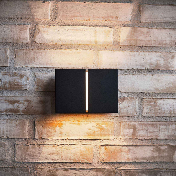 Ask vegglampe opp/ned utendørs 11W 2700K IP65 - Svart-Utebelysning vegg opp og ned-LOOM Design-Svart-LF-807-001-Lightup.no