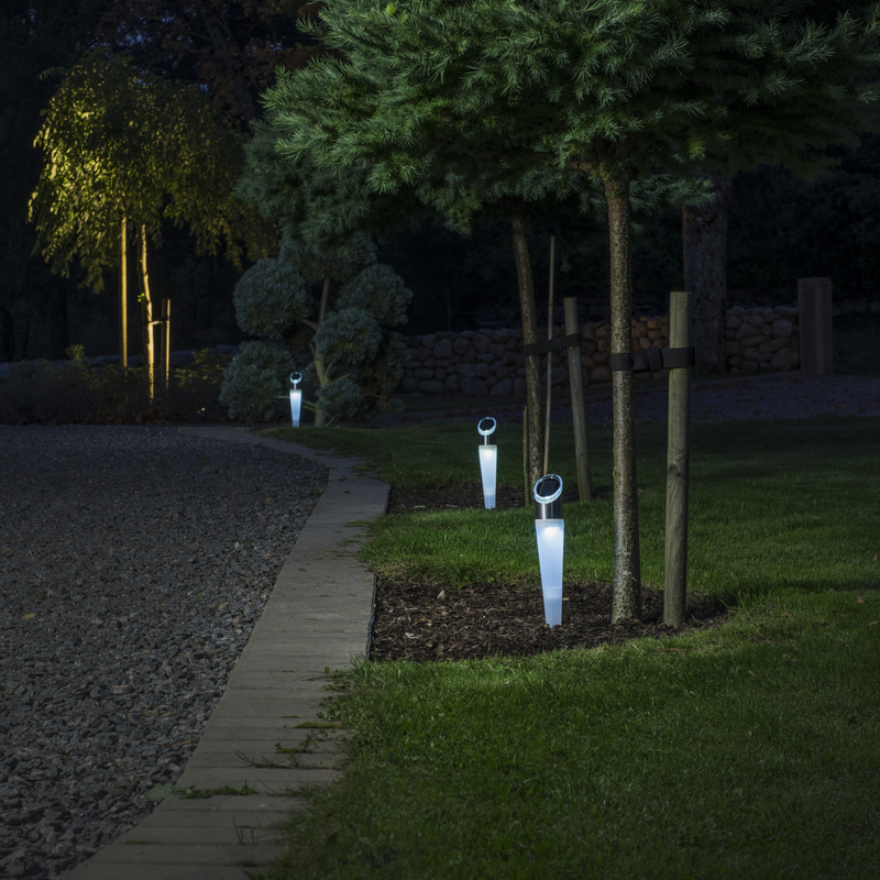 Assisi stående solcellespyd 2 stk-Utebelysning Hagebelysning-Konstsmide-7810-000-Lightup.no