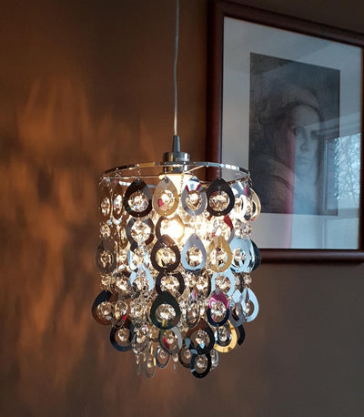 Asti taklampe 27 cm - Krom med prismer-Takpendler-Scanlight-167548-Lightup.no