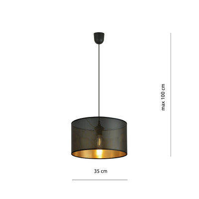 Aston takpendel 35 cm - Svart/Gullfarget-Takpendler-Emibig-1148/1-Lightup.no