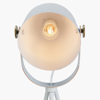 Auden bordlampe E27 - Hvit/Børstet messing-Bordlamper-Pacific Lifestyle-30-918-C-Lightup.no