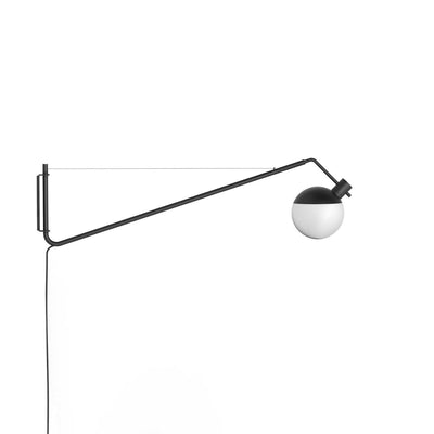 Baluna vegglampe large - Svart/Opal-Vegglamper-Grupa-LF-BA-W-L-Lightup.no
