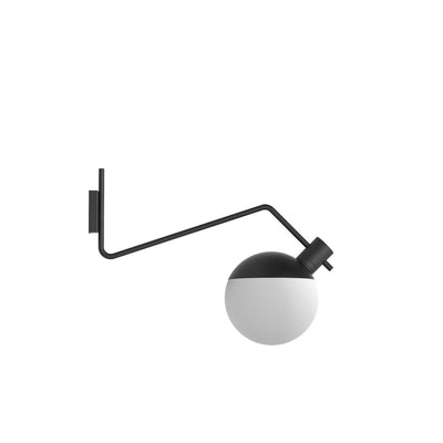 Baluna vegglampe medium - Svart/Opal-Vegglamper-Grupa-LF-BA-W-M-Lightup.no