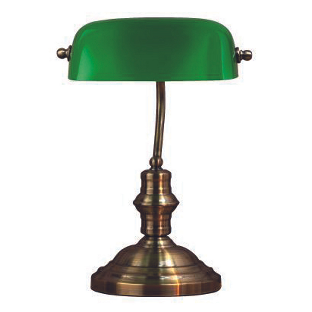 Bankers bordlampe 42 cm - Oksid/Grønn-Bordlamper-Marksløjd-105931-Lightup.no