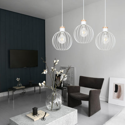 Barbado takpendel 3 lys - Hvit/Trefarget-Takpendler-Emibig-755/3-Lightup.no