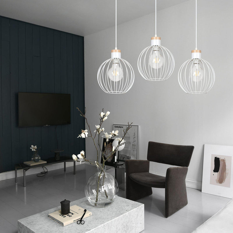 Barbado takpendel 3 lys - Hvit/Trefarget-Takpendler-Emibig-755/3-Lightup.no