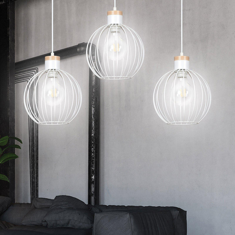 Barbado takpendel 3 lys - Hvit/Trefarget-Takpendler-Emibig-755/3-Lightup.no