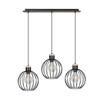 Barbado takpendel 3 lys - Svart/Trefarget-Takpendler-Emibig-754/3-Lightup.no