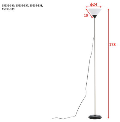 Batang gulvlampe 178 cm - Beige/Hvit-Gulvlamper-Venture Home-15636-330-Lightup.no
