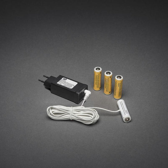 Batteriadapter - Erstatter 4xAA Batteri-Julebelysning dekor og pynt-Konstsmide-5164-000-Lightup.no