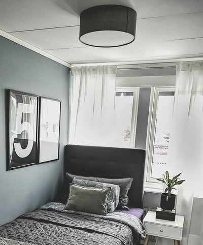 Bendir taklampe 38 cm - Grå-Taklamper-Aneta Lighting-66703-018-Lightup.no