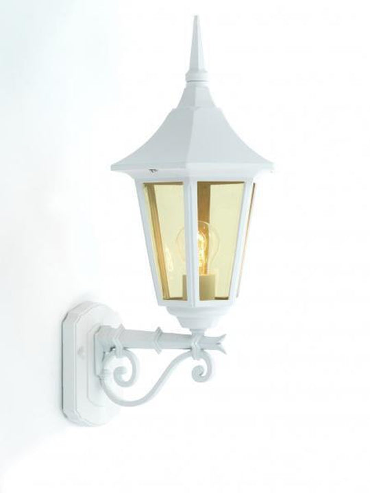 Bergen vegglampe opp - Hvit-Utebelysning vegg klassisk-Ms - belysning-Hvit-3103191073-Lightup.no