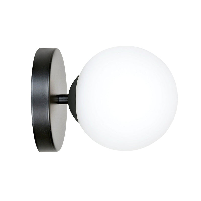 Bior vegglampe - Svart/Opal hvit-Vegglamper-Emibig-1020/K1-Lightup.no