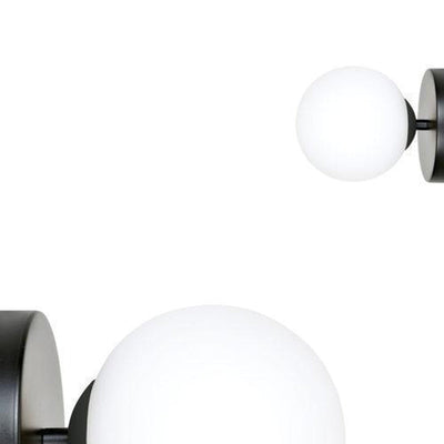 Bior vegglampe - Svart/Opal hvit-Vegglamper-Emibig-1020/K1-Lightup.no